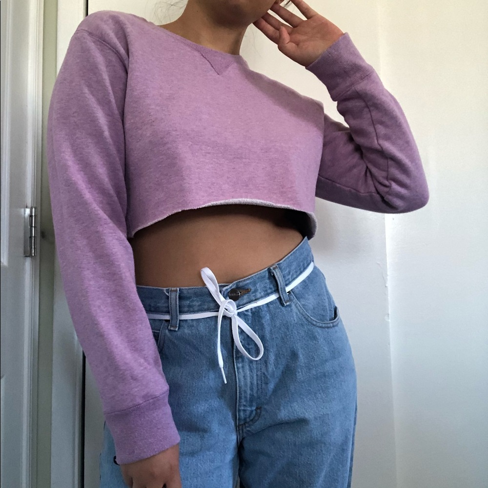 Champion Cozy Lavender Cropped Crewneck 💟